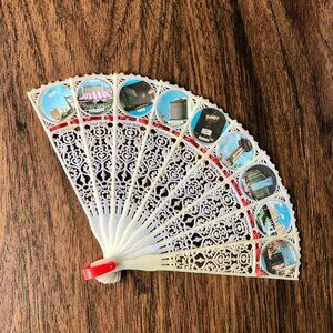 Vintage Las Vegas Handheld Folding Souvenir Fan